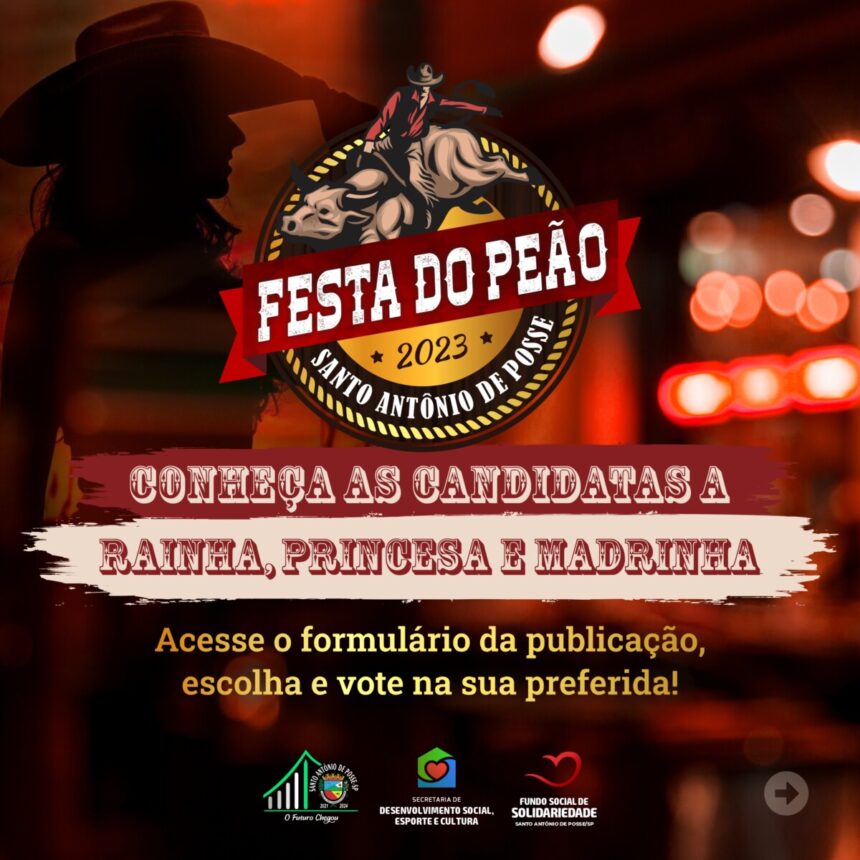 Concurso para escolha da Rainha, Madrinha e Princesa da Festa do Peão 2023